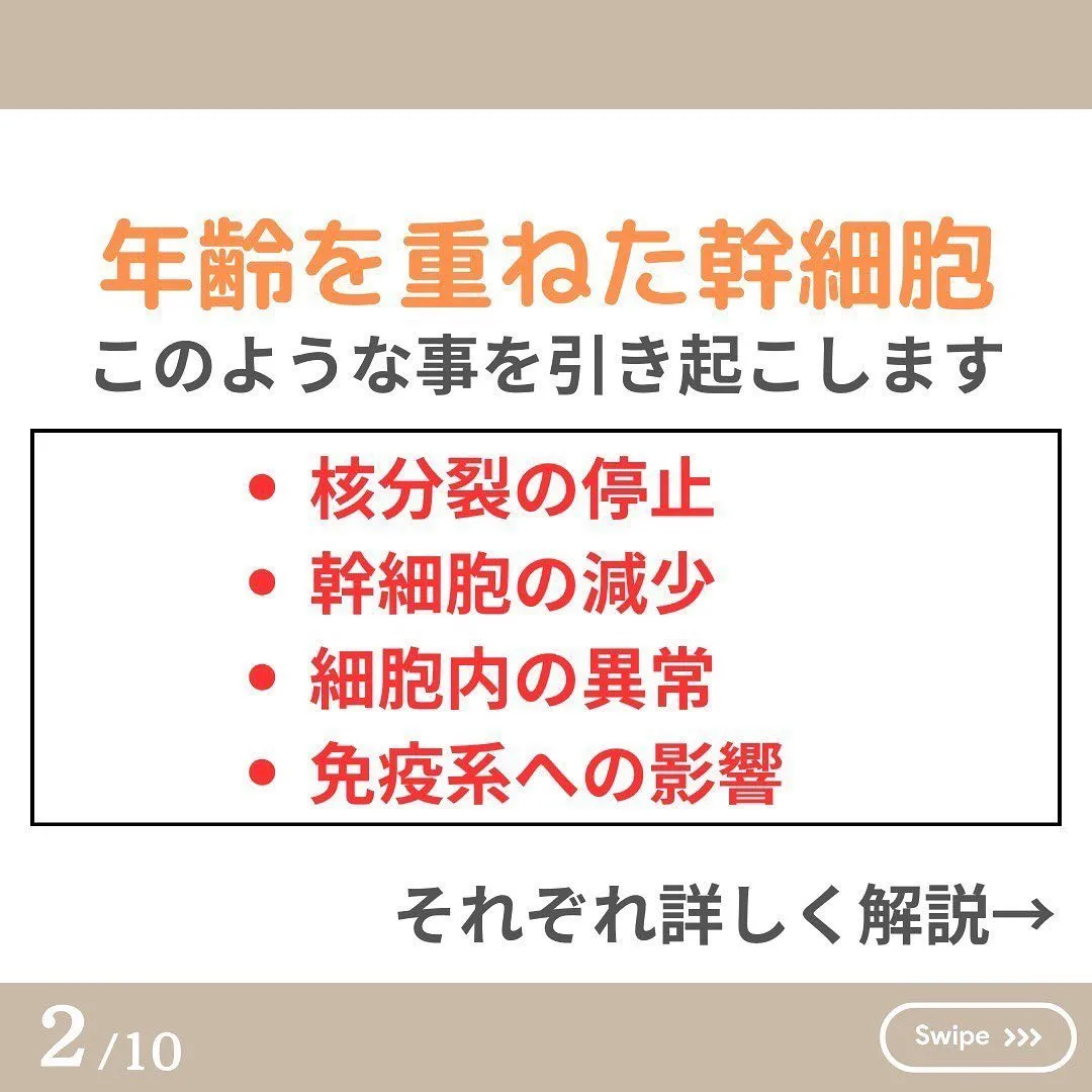 衝撃‼️年齢を重ねた幹細胞ってどうなるの？